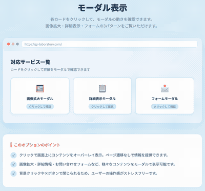 モーダル表示